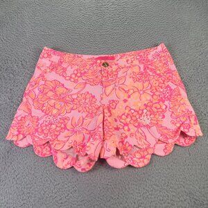 Lilly Pulitzer Buttercup Shorts Mandevilla Bay 6 Colorful Floral Preppy Travel